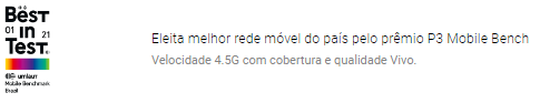Eleita melhor rede móvel do país pelo prêmio P3 Mobile Bench